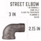 B & K STZ Industries 1 in. FIP each X 1 in. D MIP Black Malleable Iron 90 Degree Street Elbow 310UPSE90-1 - alternate 2